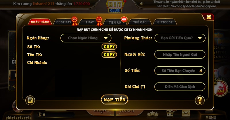 6 cách nạp tiền Hit Club đang hỗ trợ